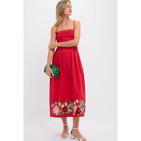 FANM MON Exclusive Red Ivy Dress Size XS NWT Retail $380 Tuckernuck - Picture 7 of 7